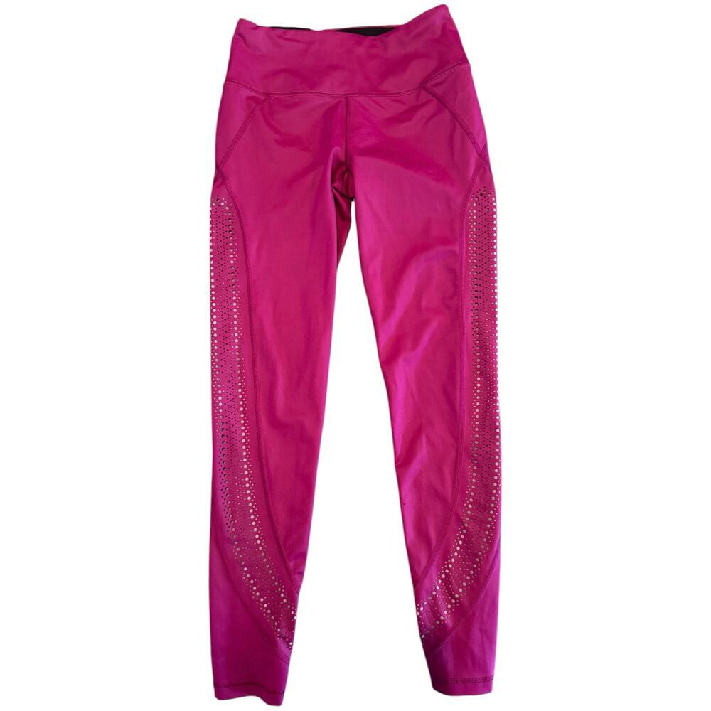 Victoria Secret Sport Knockout Tight Pants Pink Plum Laser Cut Women’s Small - Picture 3 of 7